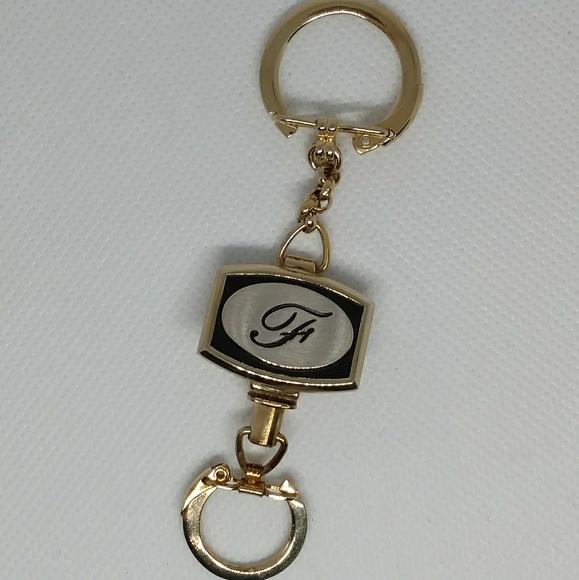 Mid-century F Initial/Monogram Key Fob Vintage - Picture 1 of 6
